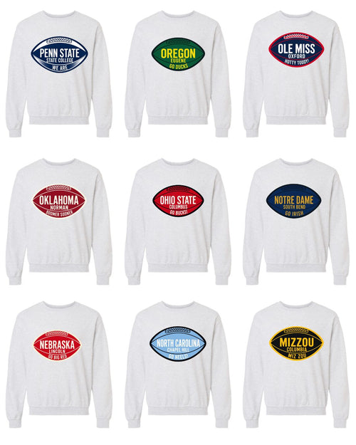 COLLEGE FOOTBALL CREWNECKS