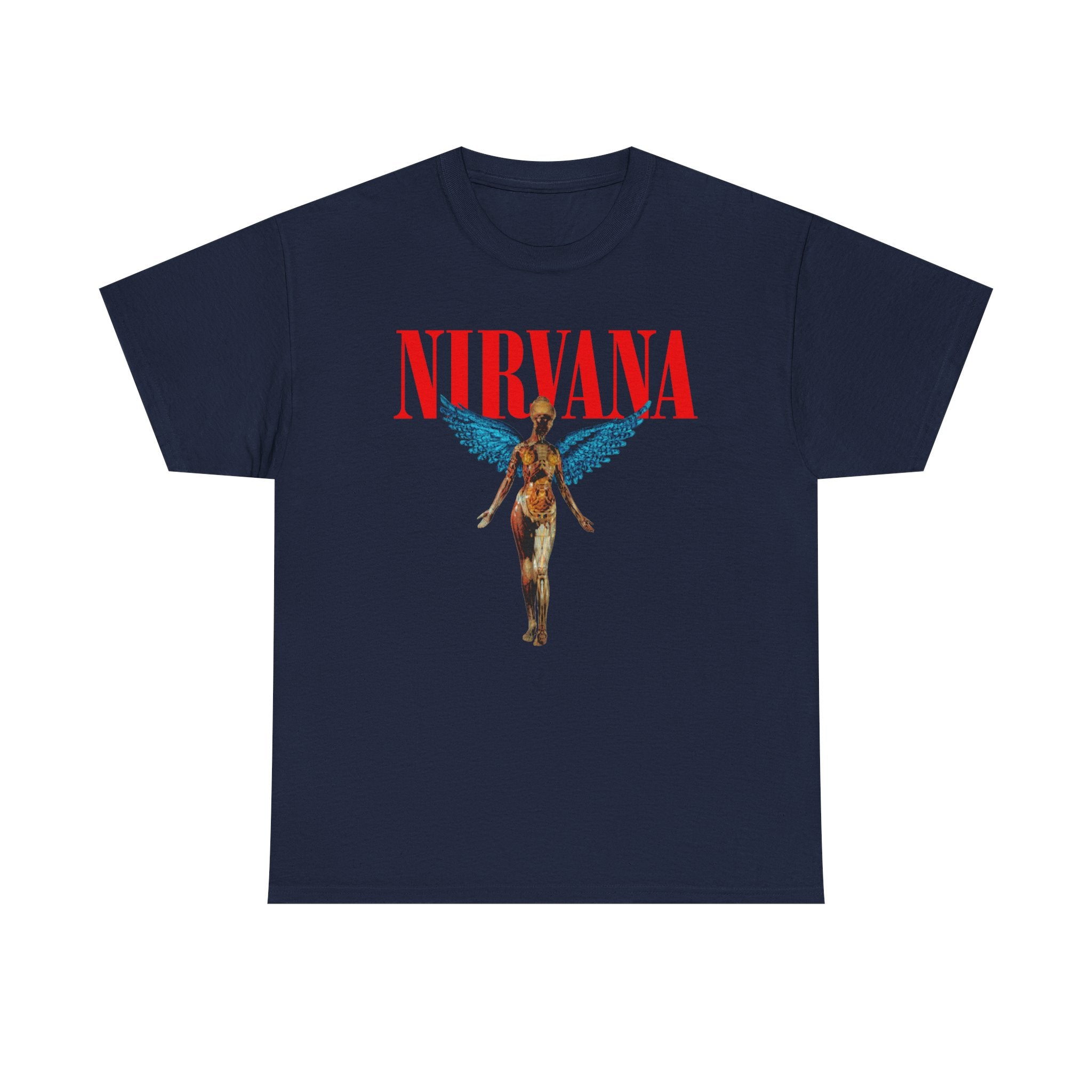 Nirvana Angel Unisex Heavy Cotton Tee - Vintage Band T-Shirt