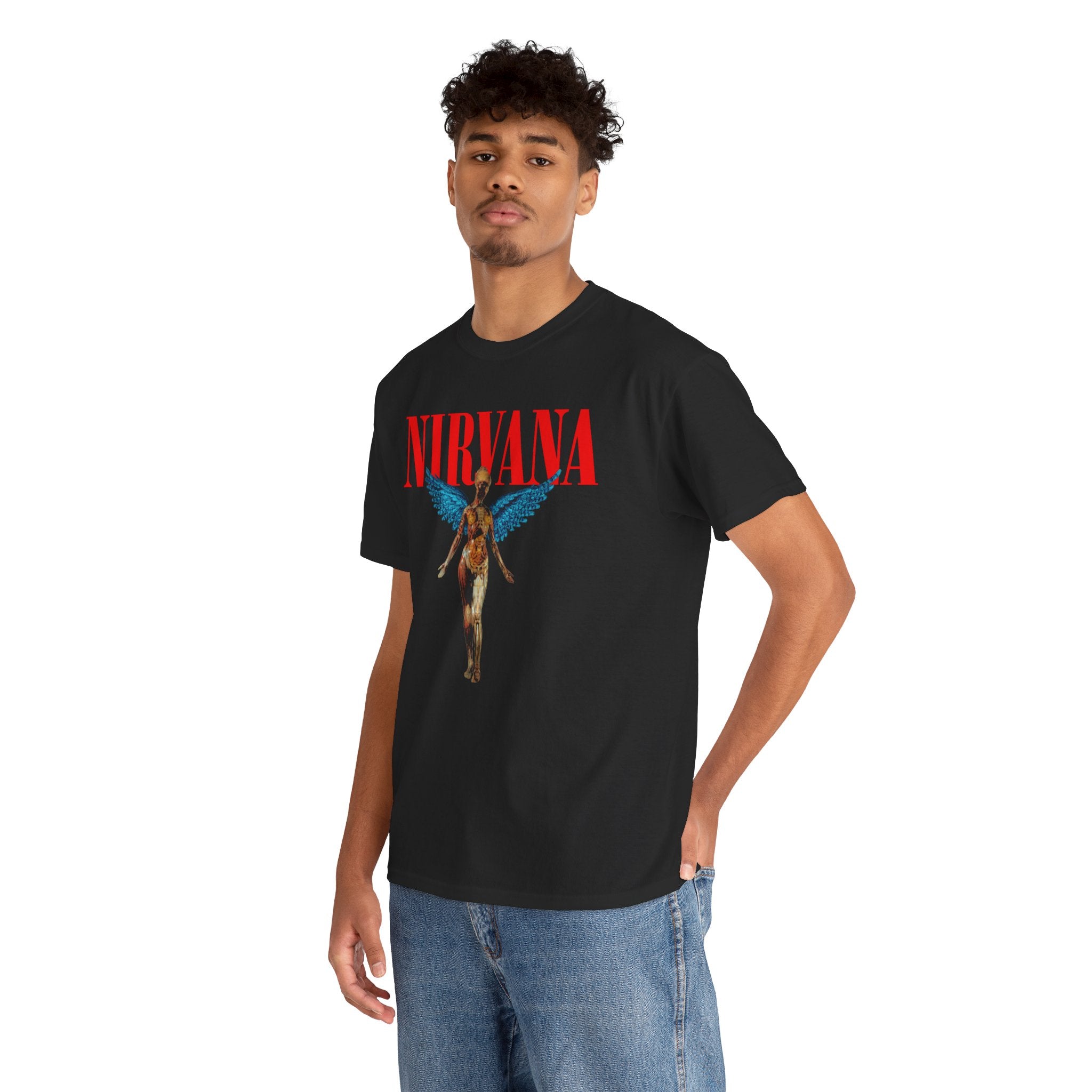 Nirvana Angel Unisex Heavy Cotton Tee - Vintage Band T-Shirt